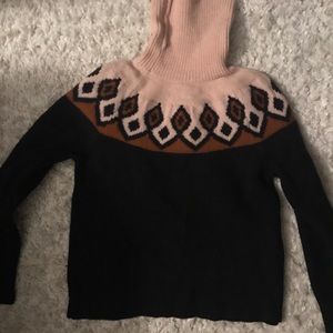 Ambrose Fair Isle Merino Wool TurtleNeck S